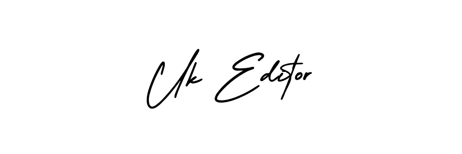 How to make Uk Editor signature? AmerikaSignatureDemo-Regular is a professional autograph style. Create handwritten signature for Uk Editor name. Uk Editor signature style 3 images and pictures png