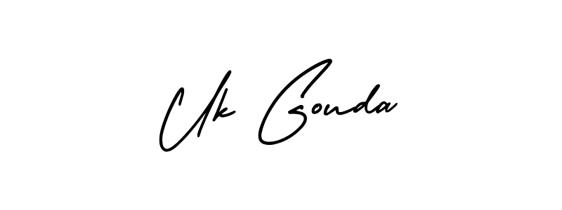Create a beautiful signature design for name Uk Gouda. With this signature (AmerikaSignatureDemo-Regular) fonts, you can make a handwritten signature for free. Uk Gouda signature style 3 images and pictures png