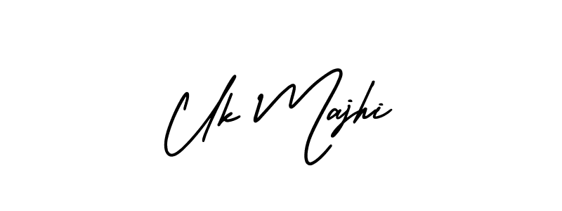Here are the top 10 professional signature styles for the name Uk Majhi. These are the best autograph styles you can use for your name. Uk Majhi signature style 3 images and pictures png