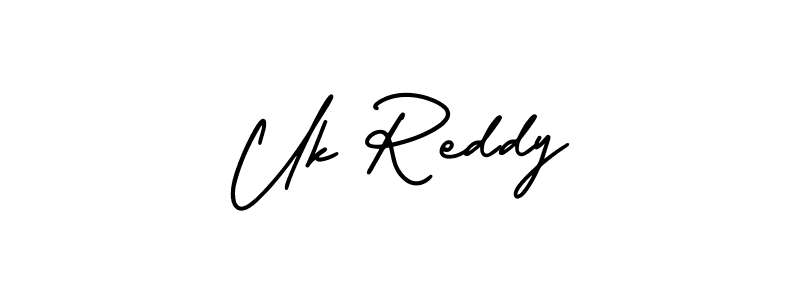 Design your own signature with our free online signature maker. With this signature software, you can create a handwritten (AmerikaSignatureDemo-Regular) signature for name Uk Reddy. Uk Reddy signature style 3 images and pictures png