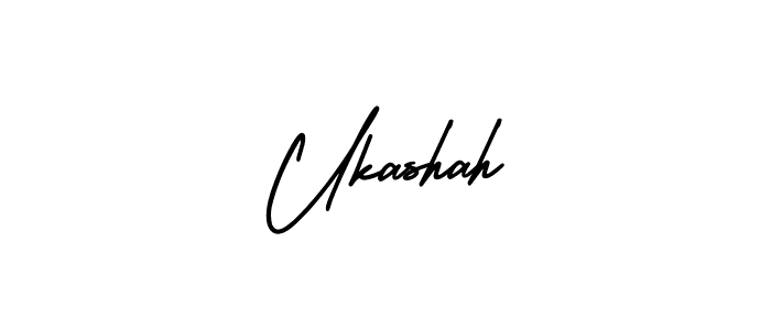 Make a beautiful signature design for name Ukashah. Use this online signature maker to create a handwritten signature for free. Ukashah signature style 3 images and pictures png