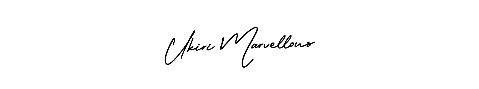 Use a signature maker to create a handwritten signature online. With this signature software, you can design (AmerikaSignatureDemo-Regular) your own signature for name Ukiri Marvellous. Ukiri Marvellous signature style 3 images and pictures png