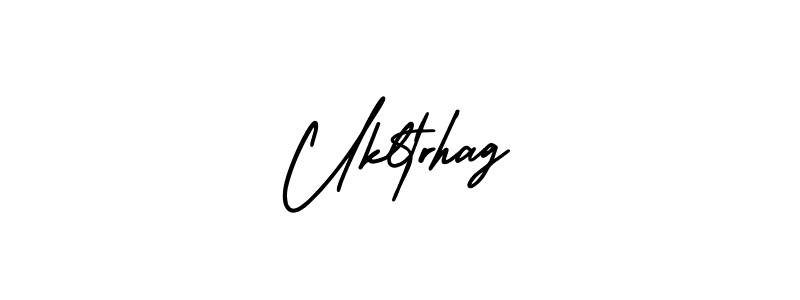 How to make Ukltrhag name signature. Use AmerikaSignatureDemo-Regular style for creating short signs online. This is the latest handwritten sign. Ukltrhag signature style 3 images and pictures png