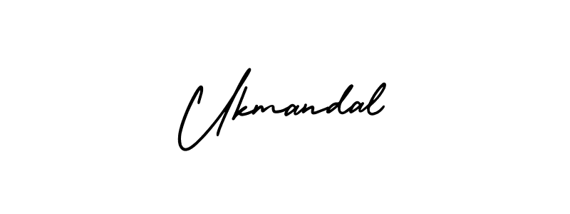 Design your own signature with our free online signature maker. With this signature software, you can create a handwritten (AmerikaSignatureDemo-Regular) signature for name Ukmandal. Ukmandal signature style 3 images and pictures png