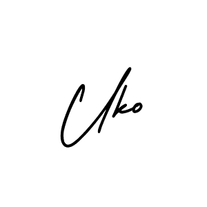 Design your own signature with our free online signature maker. With this signature software, you can create a handwritten (AmerikaSignatureDemo-Regular) signature for name Uko. Uko signature style 3 images and pictures png