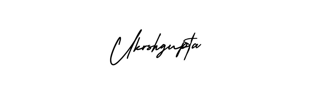 How to make Ukrshgupta name signature. Use AmerikaSignatureDemo-Regular style for creating short signs online. This is the latest handwritten sign. Ukrshgupta signature style 3 images and pictures png