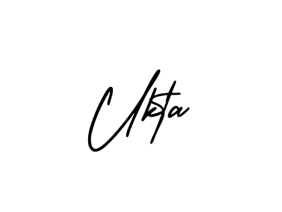 Make a beautiful signature design for name Ukta. Use this online signature maker to create a handwritten signature for free. Ukta signature style 3 images and pictures png