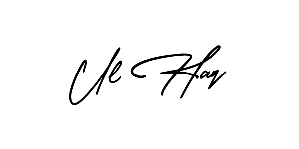 Make a beautiful signature design for name Ul Haq. With this signature (AmerikaSignatureDemo-Regular) style, you can create a handwritten signature for free. Ul Haq signature style 3 images and pictures png