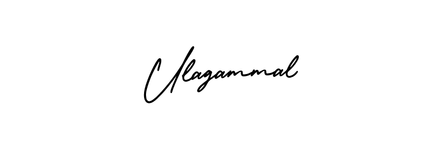 How to make Ulagammal signature? AmerikaSignatureDemo-Regular is a professional autograph style. Create handwritten signature for Ulagammal name. Ulagammal signature style 3 images and pictures png