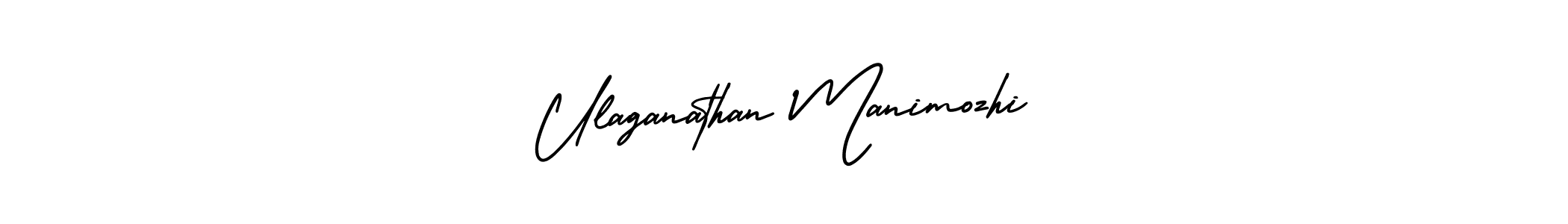 Use a signature maker to create a handwritten signature online. With this signature software, you can design (AmerikaSignatureDemo-Regular) your own signature for name Ulaganathan Manimozhi. Ulaganathan Manimozhi signature style 3 images and pictures png