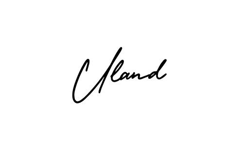 Design your own signature with our free online signature maker. With this signature software, you can create a handwritten (AmerikaSignatureDemo-Regular) signature for name Uland. Uland signature style 3 images and pictures png