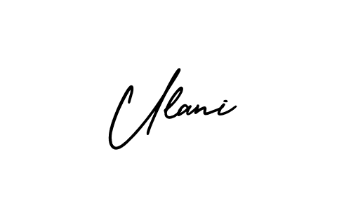 This is the best signature style for the Ulani name. Also you like these signature font (AmerikaSignatureDemo-Regular). Mix name signature. Ulani signature style 3 images and pictures png