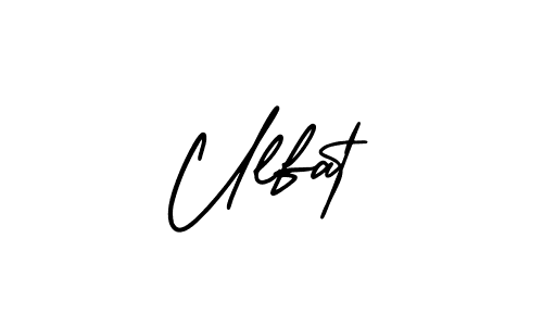 Use a signature maker to create a handwritten signature online. With this signature software, you can design (AmerikaSignatureDemo-Regular) your own signature for name Ulfat. Ulfat signature style 3 images and pictures png