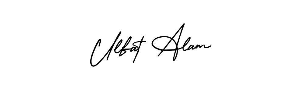 How to make Ulfat Alam signature? AmerikaSignatureDemo-Regular is a professional autograph style. Create handwritten signature for Ulfat Alam name. Ulfat Alam signature style 3 images and pictures png