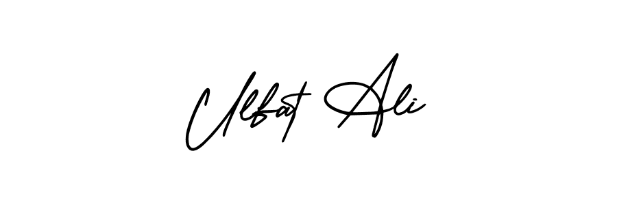 Use a signature maker to create a handwritten signature online. With this signature software, you can design (AmerikaSignatureDemo-Regular) your own signature for name Ulfat Ali. Ulfat Ali signature style 3 images and pictures png