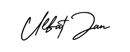 An effortless, minimalist signature concept for Ulfat Jan using AmerikaSignatureDemo-Regular design. Clean lines that look great on any document. Ulfat Jan signature style 3 images and pictures png