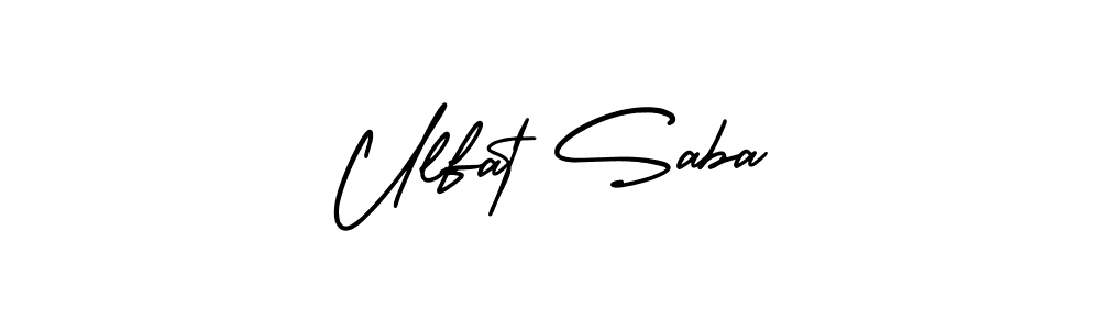 It looks lik you need a new signature style for name Ulfat Saba. Design unique handwritten (AmerikaSignatureDemo-Regular) signature with our free signature maker in just a few clicks. Ulfat Saba signature style 3 images and pictures png