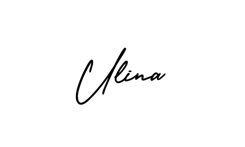 AmerikaSignatureDemo-Regular is a professional signature style that is perfect for those who want to add a touch of class to their signature. It is also a great choice for those who want to make their signature more unique. Get Ulina name to fancy signature for free. Ulina signature style 3 images and pictures png