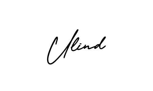 Use a signature maker to create a handwritten signature online. With this signature software, you can design (AmerikaSignatureDemo-Regular) your own signature for name Ulind. Ulind signature style 3 images and pictures png