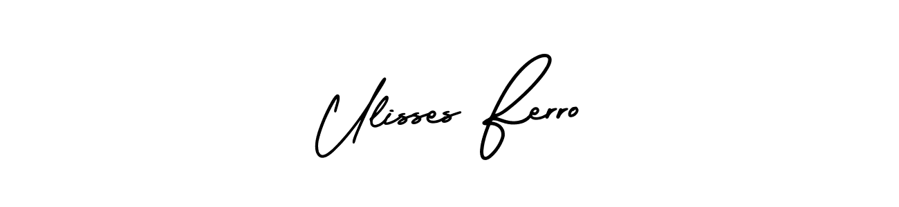 Also You can easily find your signature by using the search form. We will create Ulisses Ferro name handwritten signature images for you free of cost using AmerikaSignatureDemo-Regular sign style. Ulisses Ferro signature style 3 images and pictures png