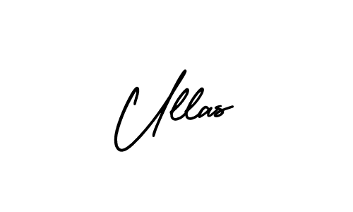 Use a signature maker to create a handwritten signature online. With this signature software, you can design (AmerikaSignatureDemo-Regular) your own signature for name Ullas. Ullas signature style 3 images and pictures png