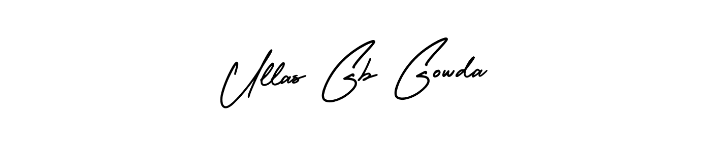 Also You can easily find your signature by using the search form. We will create Ullas Gb Gowda name handwritten signature images for you free of cost using AmerikaSignatureDemo-Regular sign style. Ullas Gb Gowda signature style 3 images and pictures png