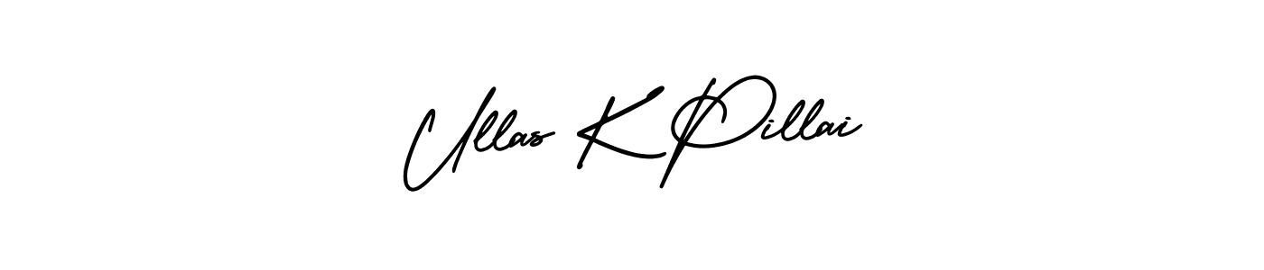 Use a signature maker to create a handwritten signature online. With this signature software, you can design (AmerikaSignatureDemo-Regular) your own signature for name Ullas K Pillai. Ullas K Pillai signature style 3 images and pictures png