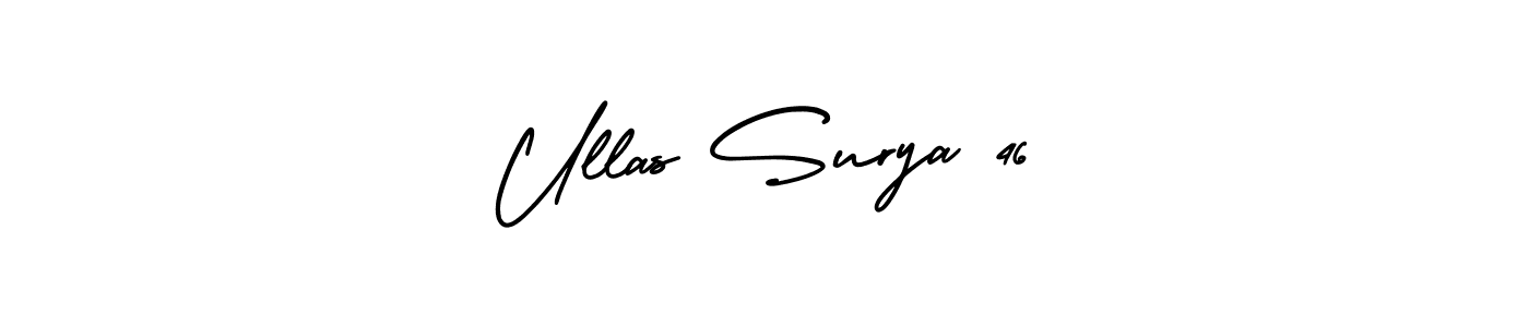 Make a beautiful signature design for name Ullas Surya 46. With this signature (AmerikaSignatureDemo-Regular) style, you can create a handwritten signature for free. Ullas Surya 46 signature style 3 images and pictures png