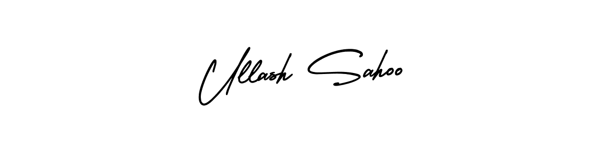Make a beautiful signature design for name Ullash Sahoo. With this signature (AmerikaSignatureDemo-Regular) style, you can create a handwritten signature for free. Ullash Sahoo signature style 3 images and pictures png