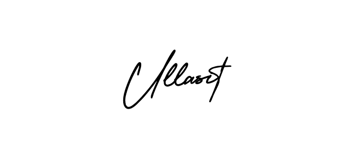 How to make Ullasit name signature. Use AmerikaSignatureDemo-Regular style for creating short signs online. This is the latest handwritten sign. Ullasit signature style 3 images and pictures png