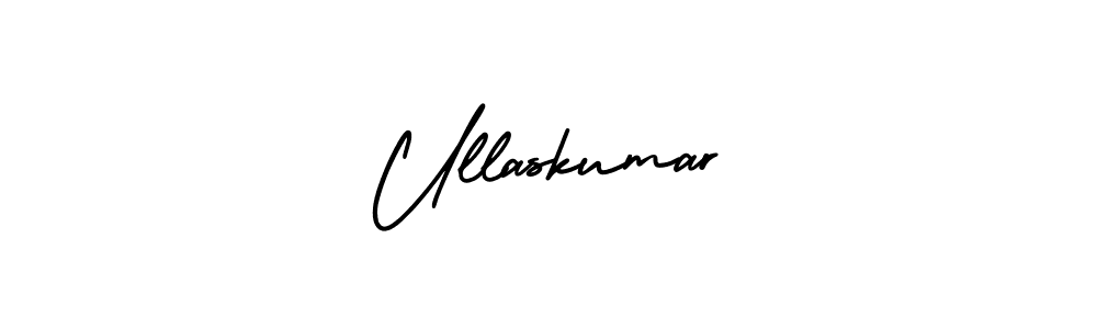 Design your own signature with our free online signature maker. With this signature software, you can create a handwritten (AmerikaSignatureDemo-Regular) signature for name Ullaskumar. Ullaskumar signature style 3 images and pictures png