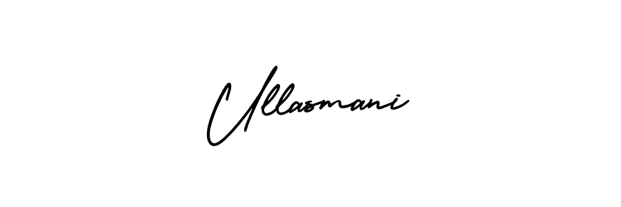 Design your own signature with our free online signature maker. With this signature software, you can create a handwritten (AmerikaSignatureDemo-Regular) signature for name Ullasmani. Ullasmani signature style 3 images and pictures png