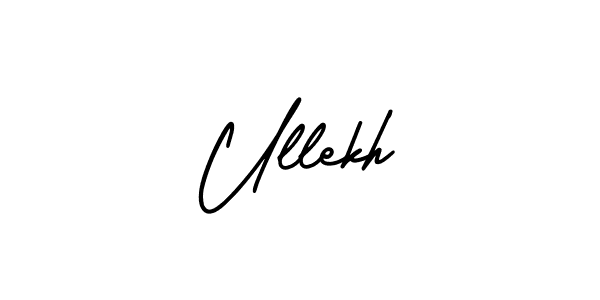 Use a signature maker to create a handwritten signature online. With this signature software, you can design (AmerikaSignatureDemo-Regular) your own signature for name Ullekh. Ullekh signature style 3 images and pictures png