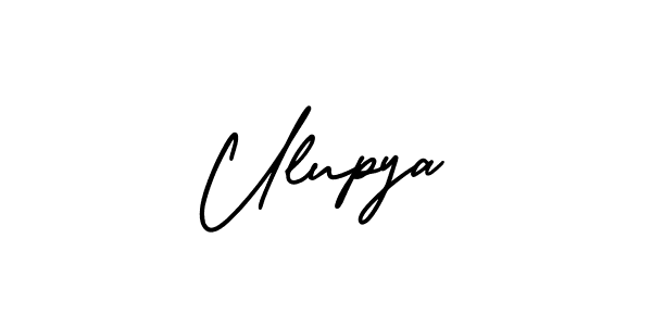 You should practise on your own different ways (AmerikaSignatureDemo-Regular) to write your name (Ulupya) in signature. don't let someone else do it for you. Ulupya signature style 3 images and pictures png