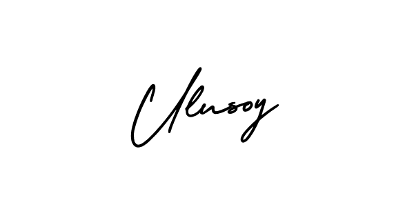 Ulusoy stylish signature style. Best Handwritten Sign (AmerikaSignatureDemo-Regular) for my name. Handwritten Signature Collection Ideas for my name Ulusoy. Ulusoy signature style 3 images and pictures png