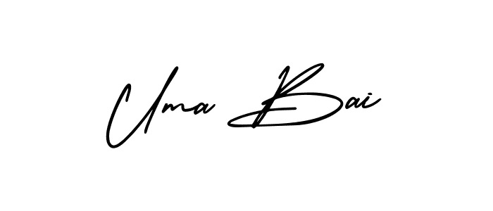 Also You can easily find your signature by using the search form. We will create Uma Bai name handwritten signature images for you free of cost using AmerikaSignatureDemo-Regular sign style. Uma Bai signature style 3 images and pictures png