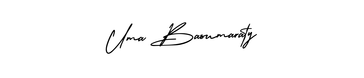 AmerikaSignatureDemo-Regular is a professional signature style that is perfect for those who want to add a touch of class to their signature. It is also a great choice for those who want to make their signature more unique. Get Uma Basumaraty name to fancy signature for free. Uma Basumaraty signature style 3 images and pictures png