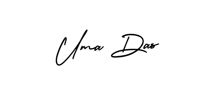 Create a beautiful signature design for name Uma Das. With this signature (AmerikaSignatureDemo-Regular) fonts, you can make a handwritten signature for free. Uma Das signature style 3 images and pictures png