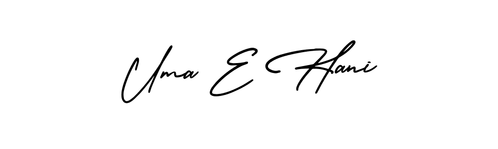 How to Draw Uma E Hani signature style? AmerikaSignatureDemo-Regular is a latest design signature styles for name Uma E Hani. Uma E Hani signature style 3 images and pictures png