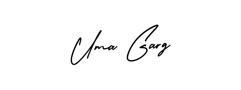 if you are searching for the best signature style for your name Uma Garg. so please give up your signature search. here we have designed multiple signature styles  using AmerikaSignatureDemo-Regular. Uma Garg signature style 3 images and pictures png