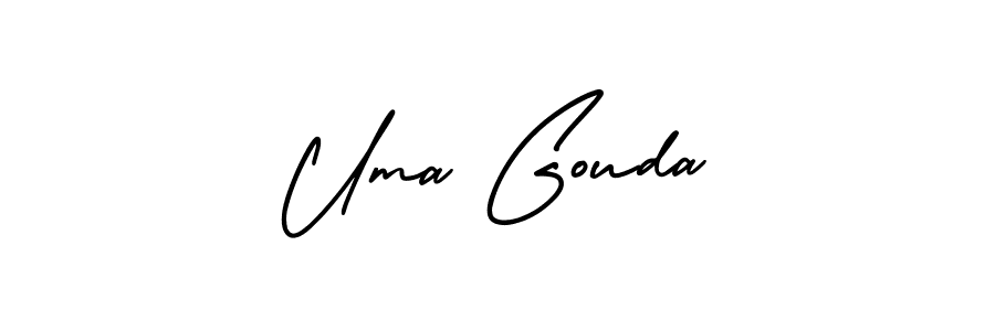 Use a signature maker to create a handwritten signature online. With this signature software, you can design (AmerikaSignatureDemo-Regular) your own signature for name Uma Gouda. Uma Gouda signature style 3 images and pictures png