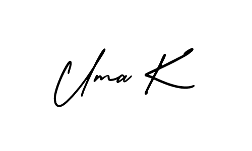 Best and Professional Signature Style for Uma K. AmerikaSignatureDemo-Regular Best Signature Style Collection. Uma K signature style 3 images and pictures png