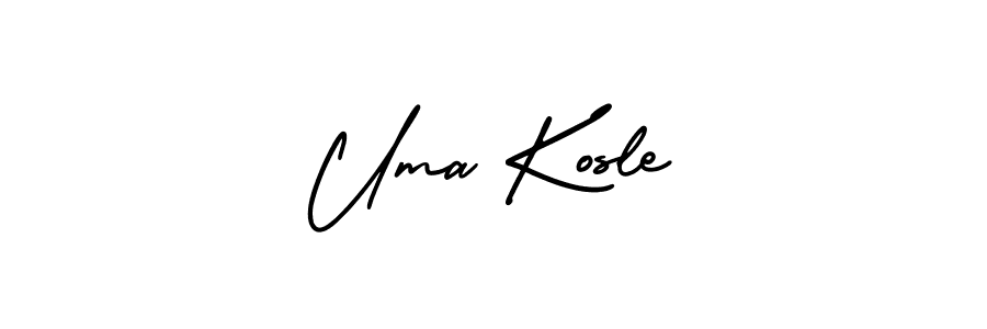 Create a beautiful signature design for name Uma Kosle. With this signature (AmerikaSignatureDemo-Regular) fonts, you can make a handwritten signature for free. Uma Kosle signature style 3 images and pictures png