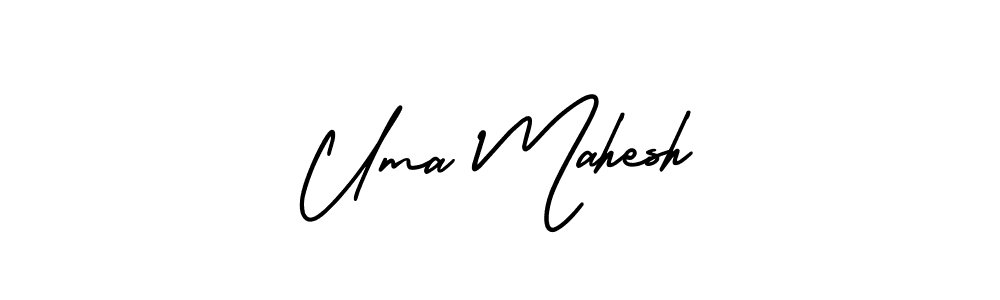 The best way (AmerikaSignatureDemo-Regular) to make a short signature is to pick only two or three words in your name. The name Uma Mahesh include a total of six letters. For converting this name. Uma Mahesh signature style 3 images and pictures png