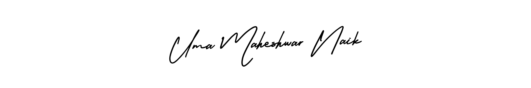 AmerikaSignatureDemo-Regular is a professional signature style that is perfect for those who want to add a touch of class to their signature. It is also a great choice for those who want to make their signature more unique. Get Uma Maheshwar Naik name to fancy signature for free. Uma Maheshwar Naik signature style 3 images and pictures png