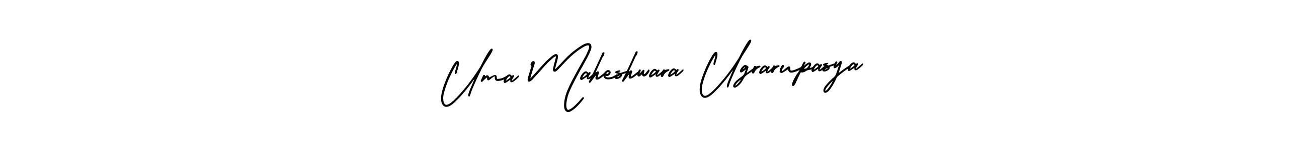 if you are searching for the best signature style for your name Uma Maheshwara Ugrarupasya. so please give up your signature search. here we have designed multiple signature styles  using AmerikaSignatureDemo-Regular. Uma Maheshwara Ugrarupasya signature style 3 images and pictures png