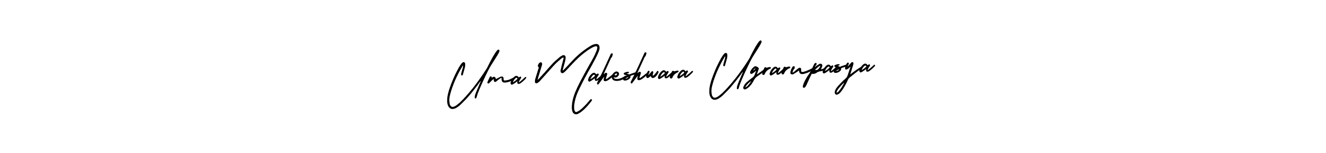 How to make Uma Maheshwara Ugrarupasya name signature. Use AmerikaSignatureDemo-Regular style for creating short signs online. This is the latest handwritten sign. Uma Maheshwara Ugrarupasya signature style 3 images and pictures png