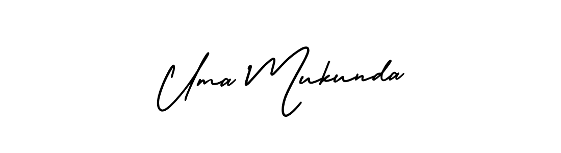 Use a signature maker to create a handwritten signature online. With this signature software, you can design (AmerikaSignatureDemo-Regular) your own signature for name Uma Mukunda. Uma Mukunda signature style 3 images and pictures png