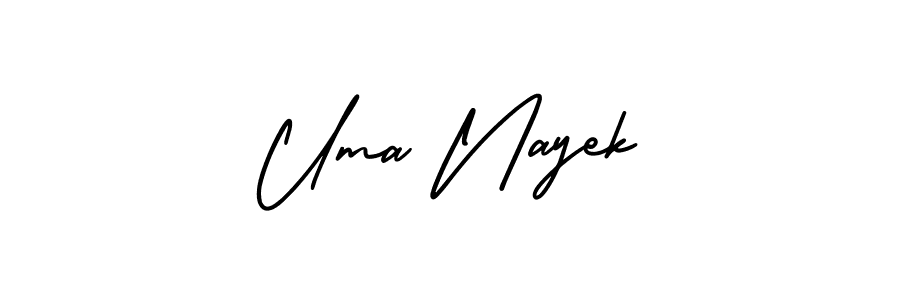 Use a signature maker to create a handwritten signature online. With this signature software, you can design (AmerikaSignatureDemo-Regular) your own signature for name Uma Nayek. Uma Nayek signature style 3 images and pictures png