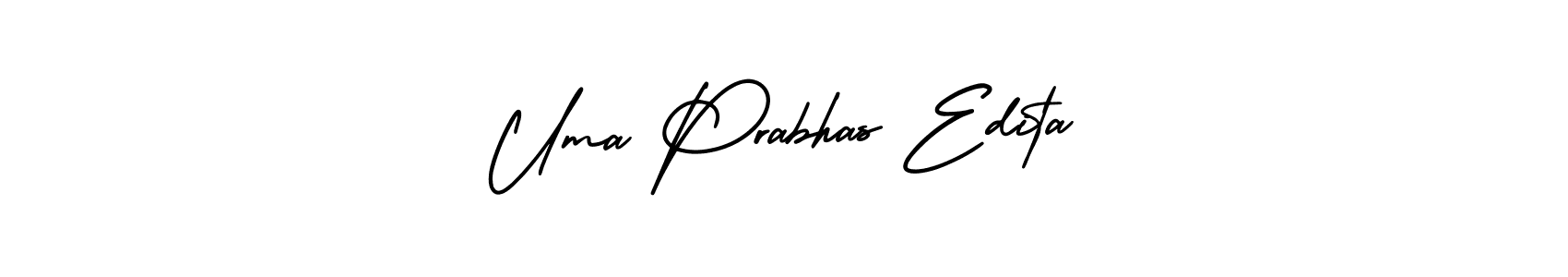 How to make Uma Prabhas Edita signature? AmerikaSignatureDemo-Regular is a professional autograph style. Create handwritten signature for Uma Prabhas Edita name. Uma Prabhas Edita signature style 3 images and pictures png